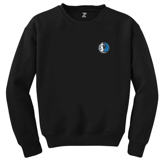 Dallas Mavericks Logo Siyah Sweatshirt - Zepplingiyim