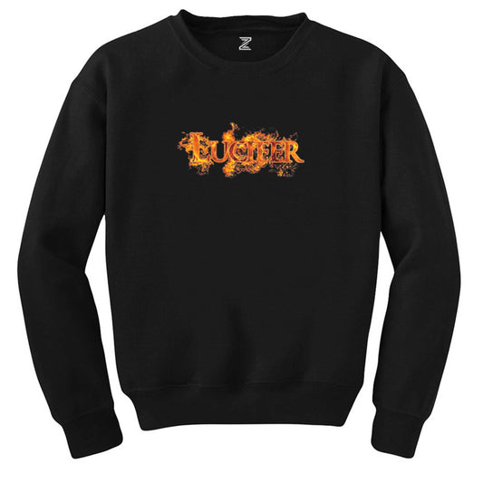 Lucifer Fire Siyah Sweatshirt - Zepplingiyim