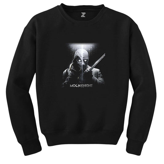 Moon Knight Warrios Siyah Sweatshirt - Zepplingiyim