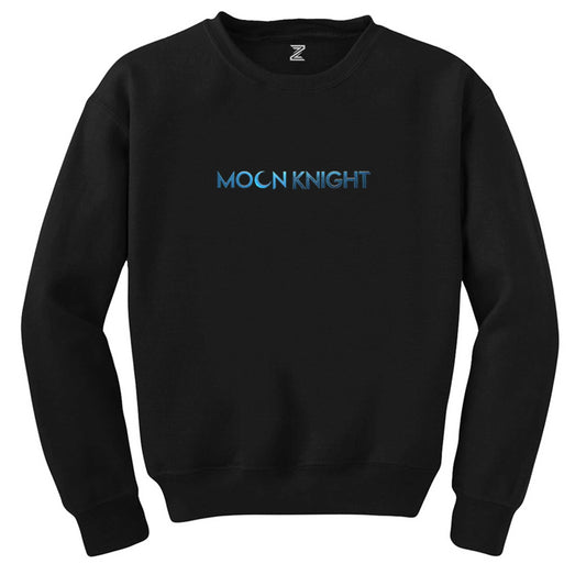 Moon Knight Text Siyah Sweatshirt - Zepplingiyim