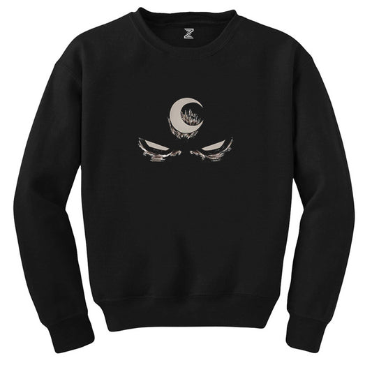 Moon Knight Night Bloody Legends Siyah Sweatshirt - Zepplingiyim