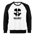 Call Of Duty Black Ghosts Reglan Kol Beyaz Sweatshirt - Zepplingiyim