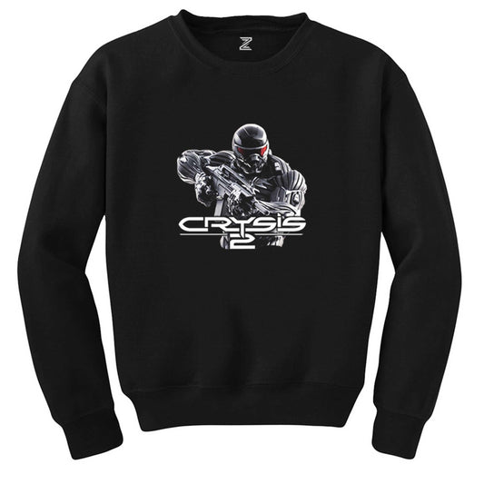 Crysis Black Masked Fighter Siyah Sweatshirt - Zepplingiyim