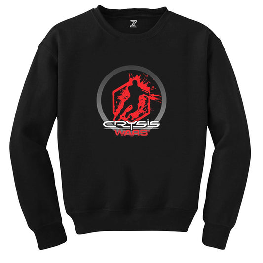 Crysis Wars Logo Siyah Sweatshirt - Zepplingiyim