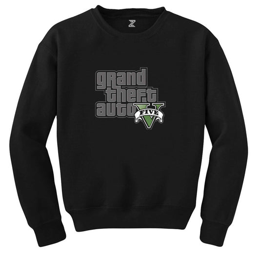 Grand Theft Auto Cobweb Logo Siyah Sweatshirt - Zepplingiyim