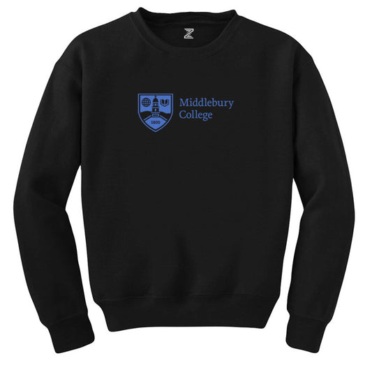 Middlebury College Logo Siyah Sweatshirt - Zepplingiyim