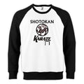Shotokan Karate Logo Reglan Kol Beyaz Sweatshirt - Zepplingiyim