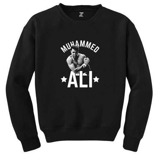 Muhammed Ali Face Siyah Sweatshirt - Zepplingiyim