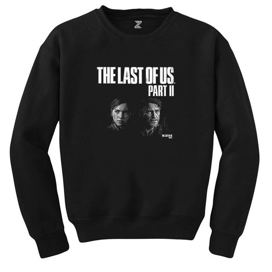 The Last Of Us Part 2 Ellie And Joel Poster Siyah Sweatshirt - Zepplingiyim