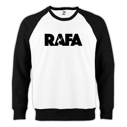 Rafael Nadal Text Reglan Kol Beyaz Sweatshirt - Zepplingiyim