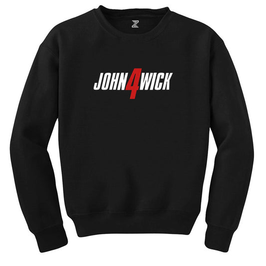 John Wick 4 Logo Siyah Sweatshirt - Zepplingiyim