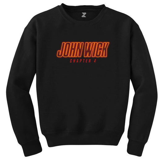 John Wick Neon Siyah Sweatshirt - Zepplingiyim