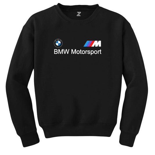 BMW Logo M Power Motorsport Siyah Sweatshirt - Zepplingiyim