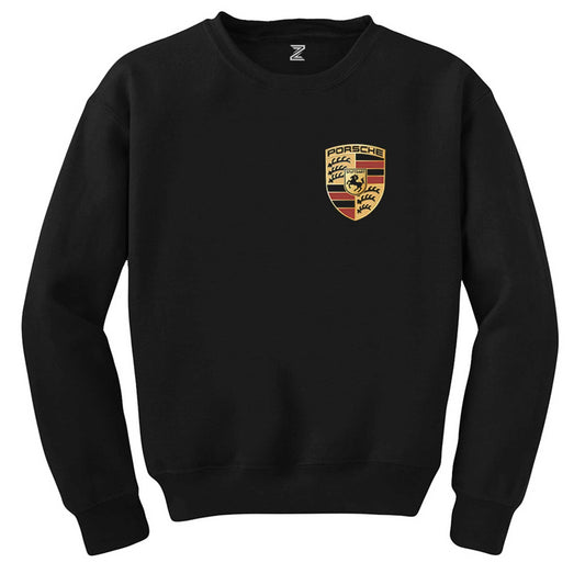 Porsche Logo Siyah Sweatshirt - Zepplingiyim
