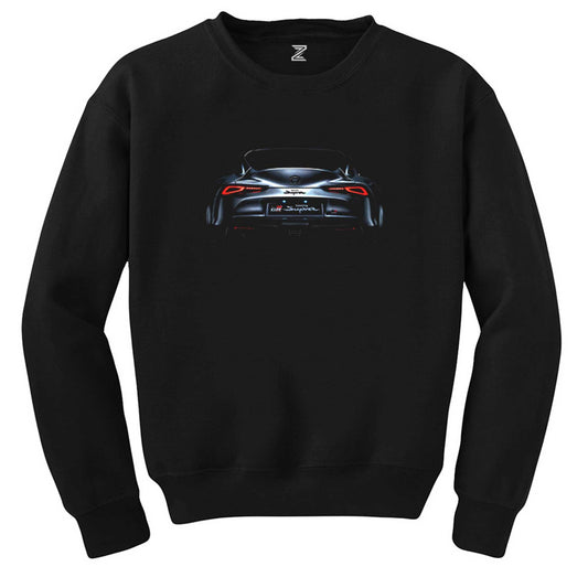 Toyota Supra Mk4 Back Siyah Sweatshirt - Zepplingiyim