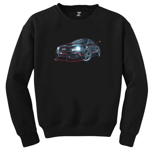 Audi R8 Tuning Siyah Sweatshirt - Zepplingiyim