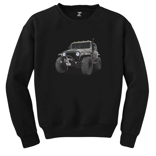 Jeep CJ Mahindra Siyah Sweatshirt - Zepplingiyim