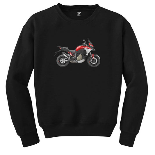 Ducati Multistrada V4 Red-MY21 Siyah Sweatshirt - Zepplingiyim