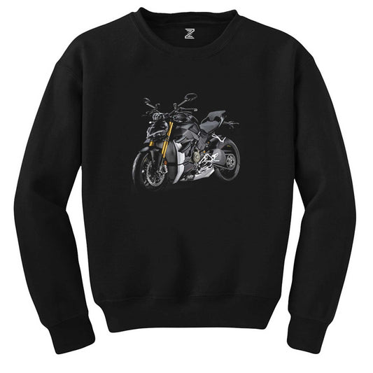 Ducati Multistrada v4.jpg Siyah Sweatshirt - Zepplingiyim