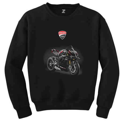 Ducati Panigale V4 SP2.jpg Siyah Sweatshirt - Zepplingiyim