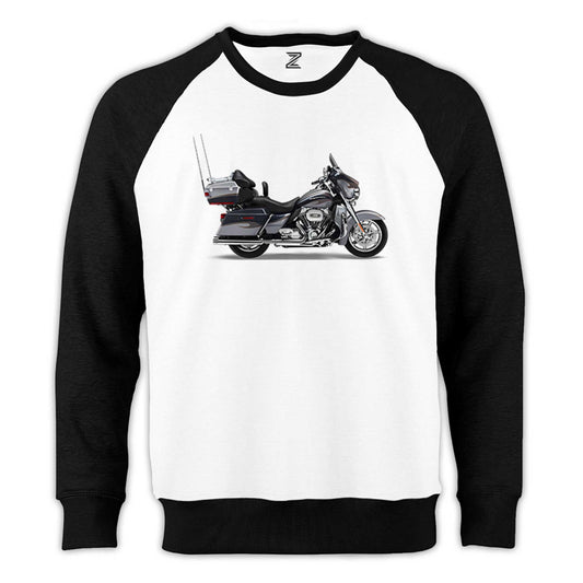Harley Davidson CVO Reglan Kol Beyaz Sweatshirt - Zepplingiyim