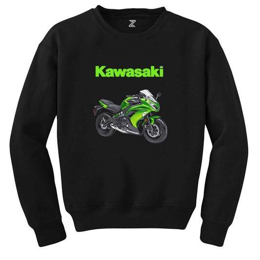 Kawasaki Ninja 650R Siyah Sweatshirt - Zepplingiyim