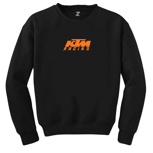 KTM Racing Orange Logo Siyah Sweatshirt - Zepplingiyim