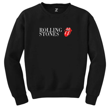 The Rolling Stones Logo Text Siyah Sweatshirt