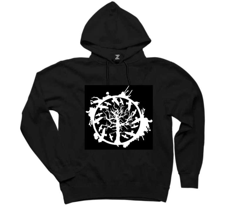 Fermuarsız Kapşonlu Sweatshirt Tasarla (Siyah) - Zepplingiyim