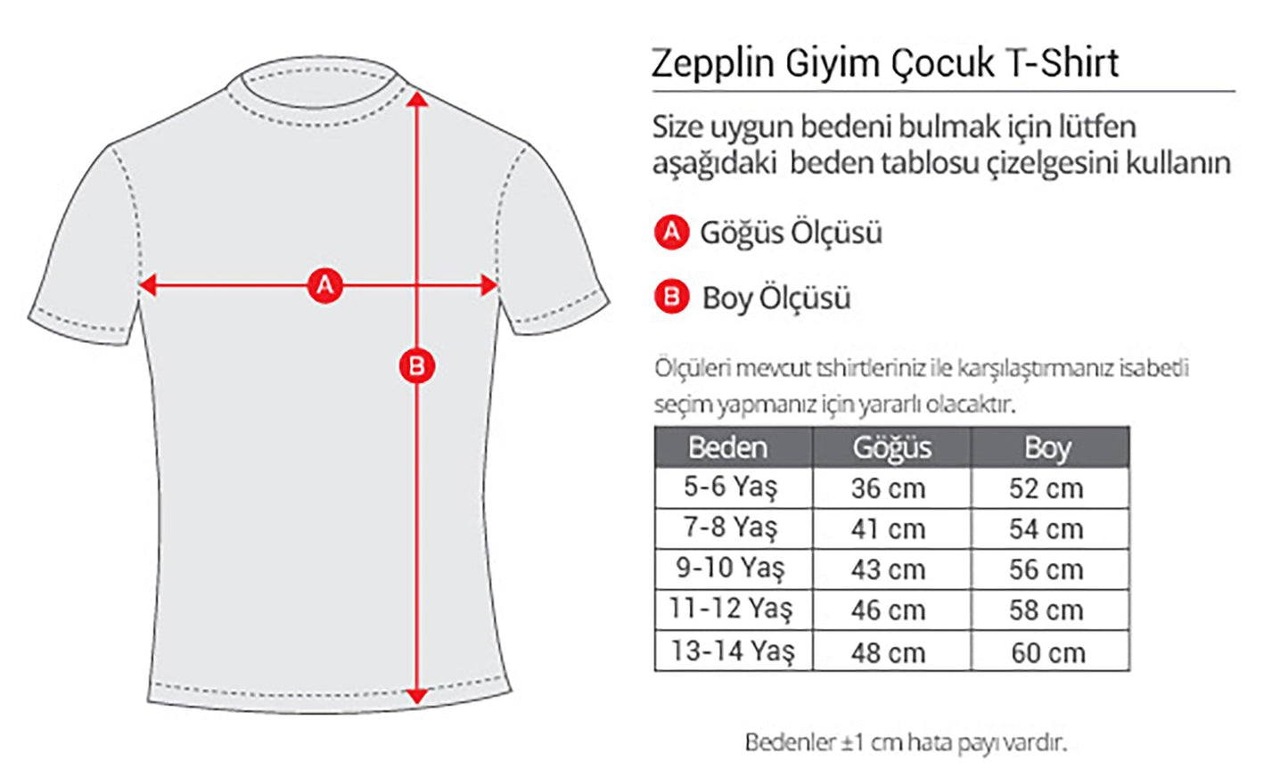 İstanbul Beyaz Çocuk Tişört - Zepplingiyim