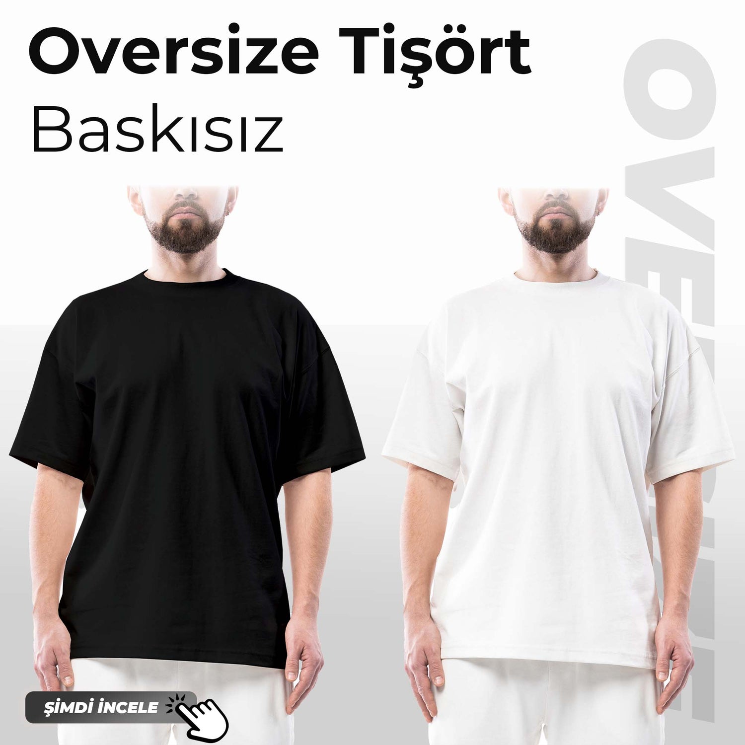 Oversize Tişört Baskısız