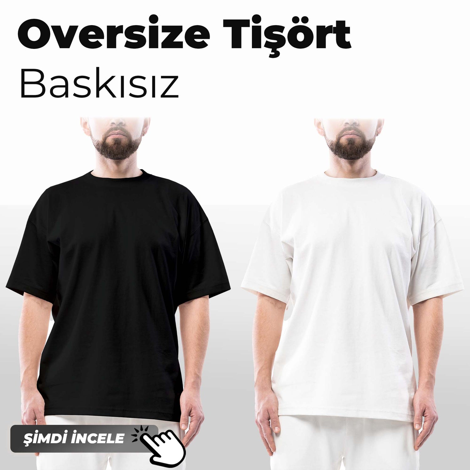 Oversize Tişört Baskısız