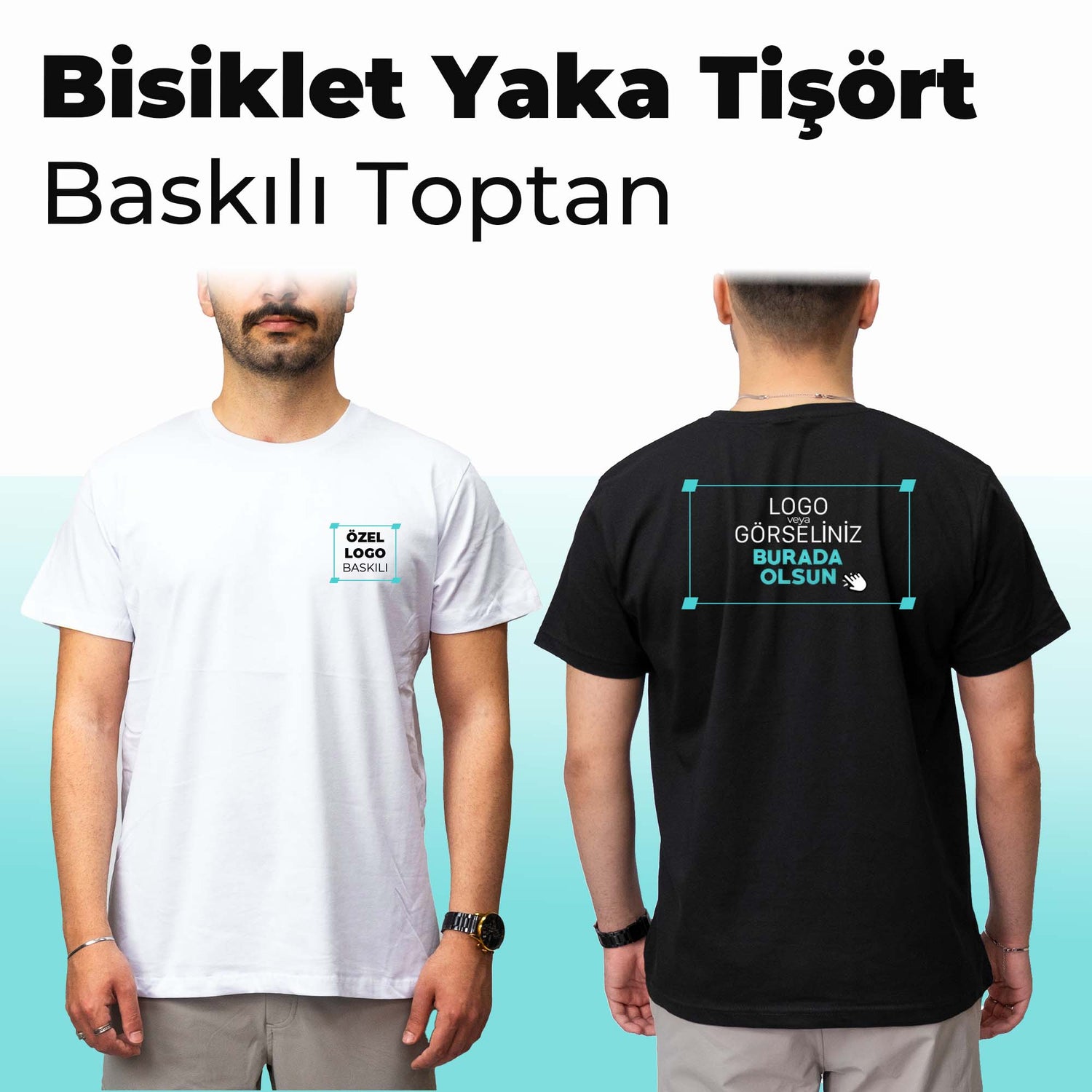 Bisiklet Yaka Tişört Toptan