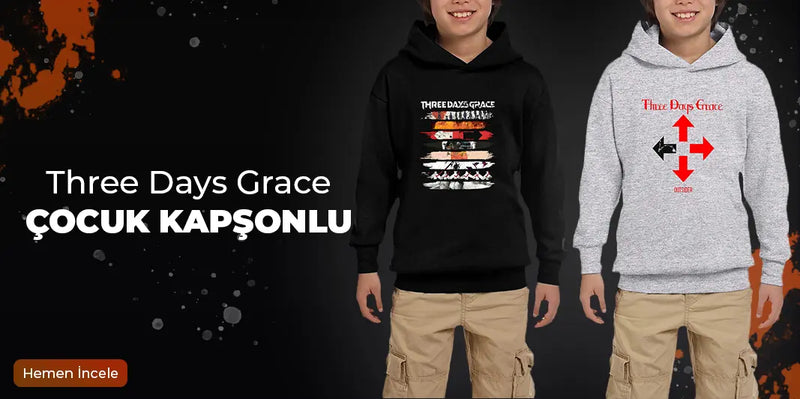 Three Days Grace Çocuk Kapşonlu