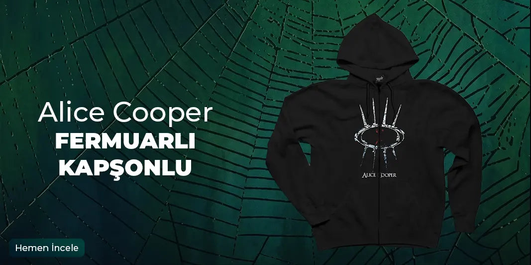 Alice Cooper Fermuarlı Kapşonlu