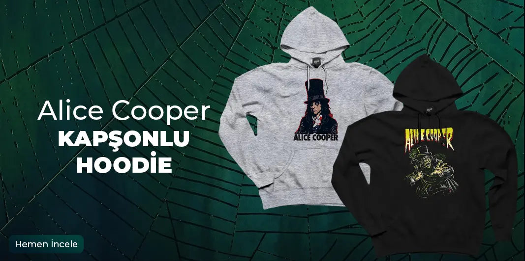 Alice Cooper Kapşonlu Fermuarsız