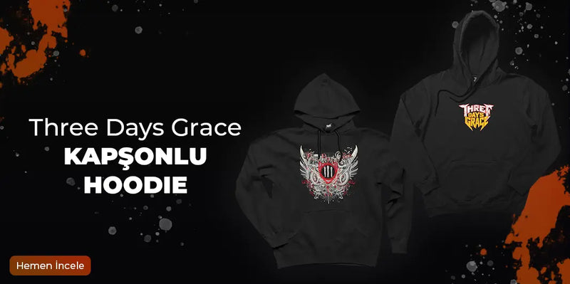 Three Days Grace Kapşonlu Fermuarsız