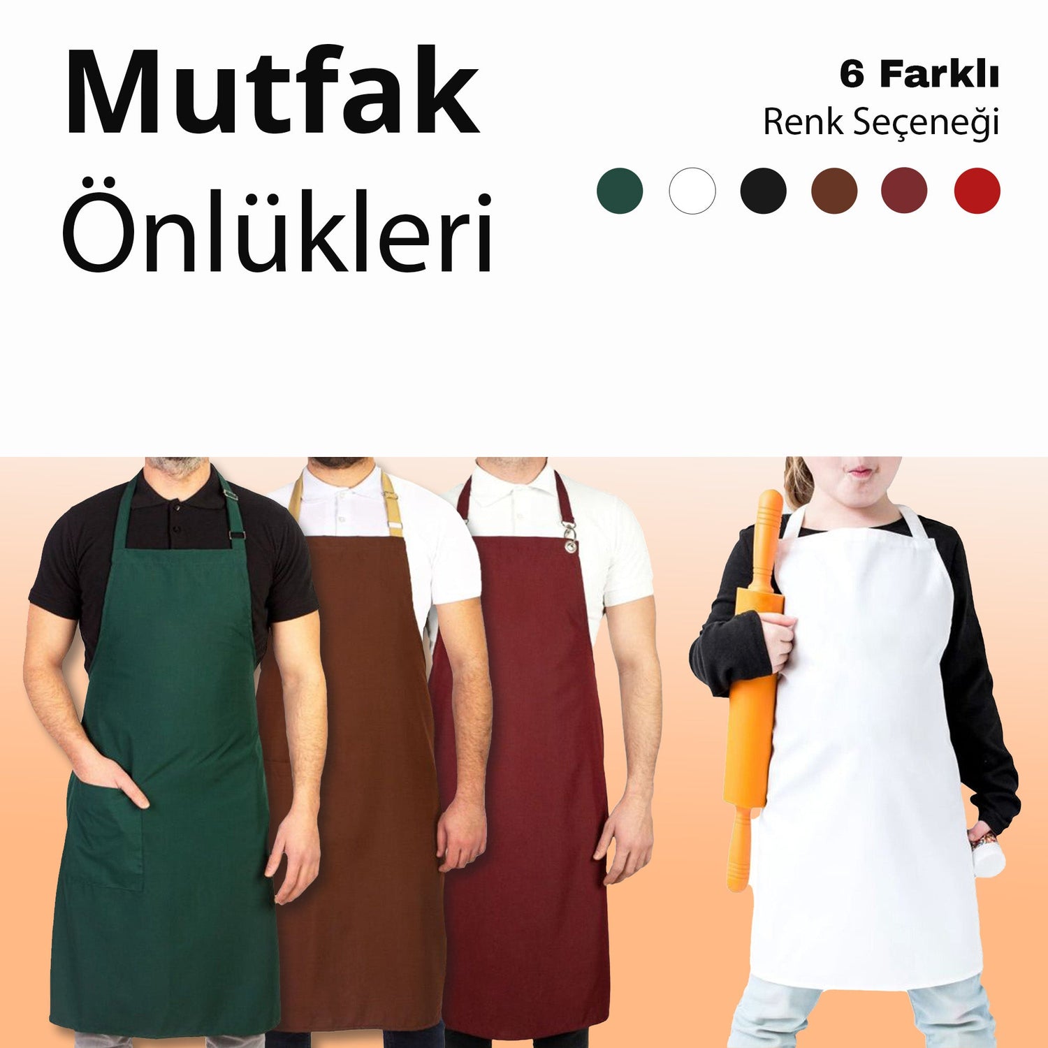 Baskısız toptan mutfak önlüğü modelleri