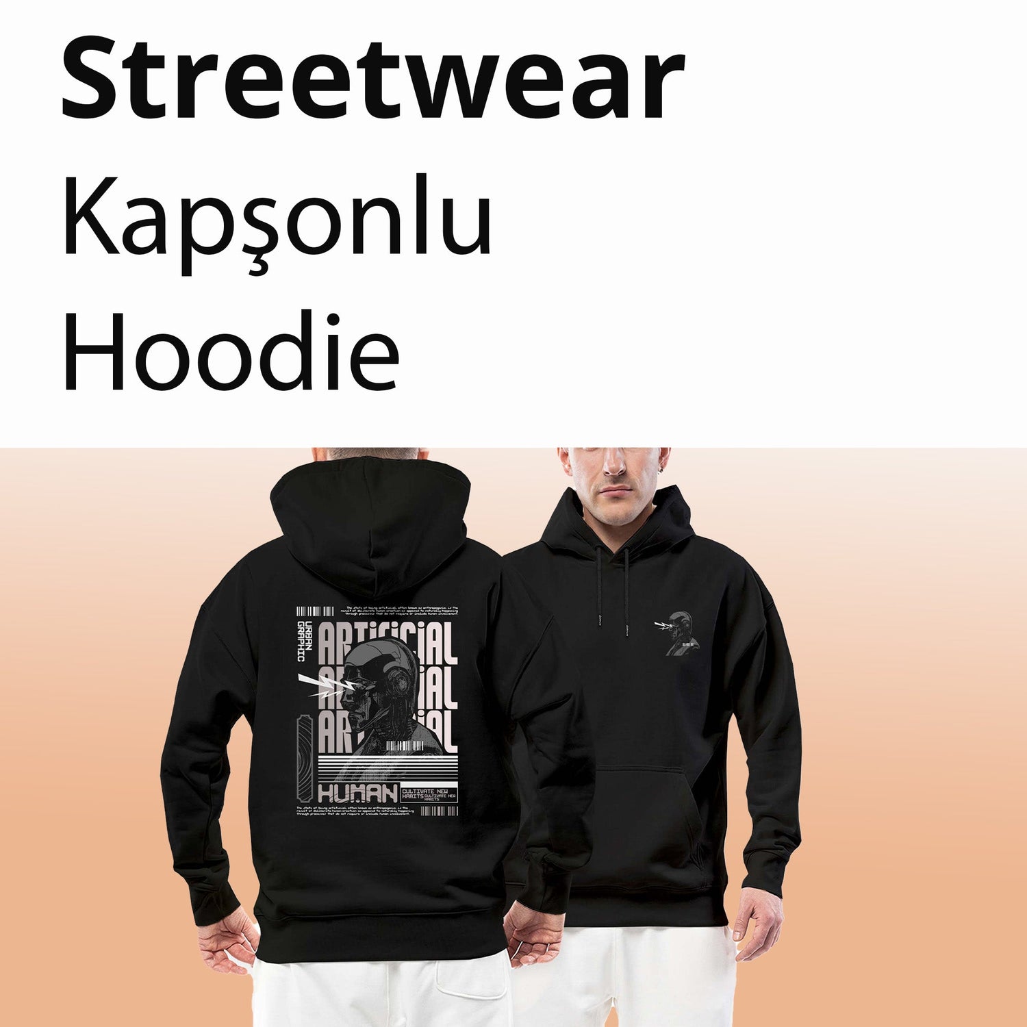 Streetwear Kapşonlu Hoodie