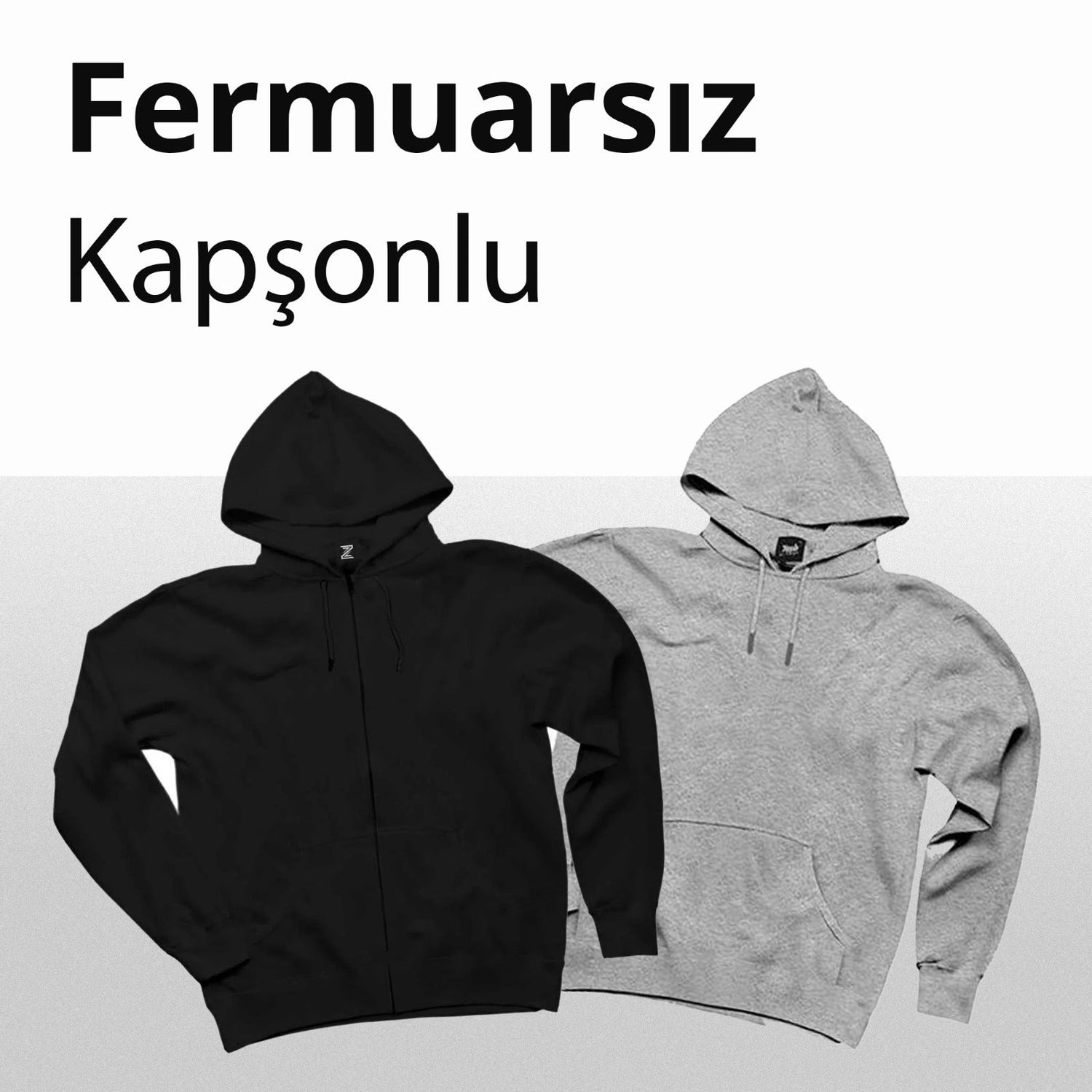 Fermuarsız Kapşonlu Sweatshirt