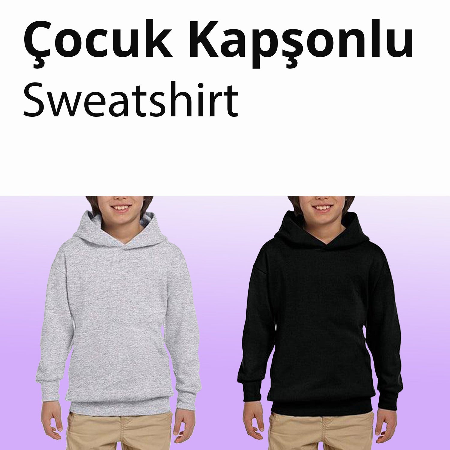 Çocuk Kapşonlu Sweatshirt