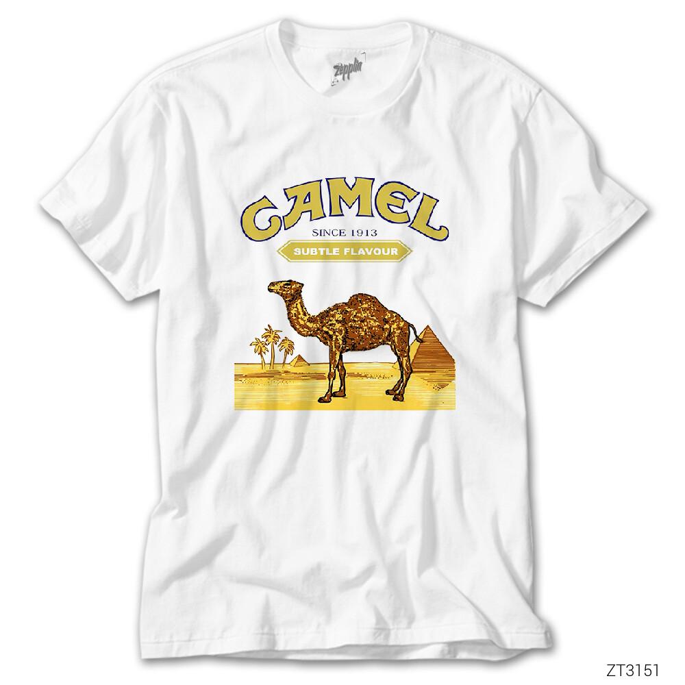 Camel Tişört - progresif rock grubu Camel baskılı beyaz unisex tişört, Zepplin Giyim