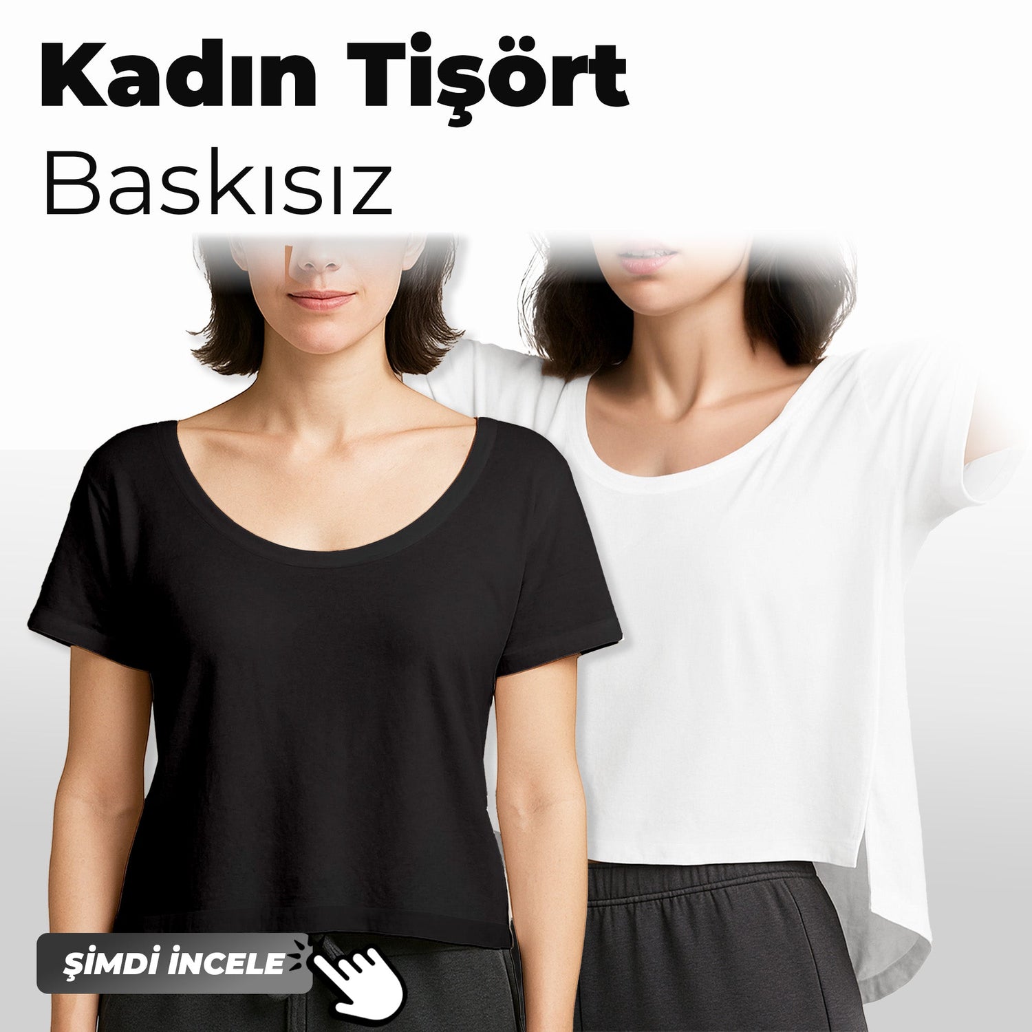 Kadın Tişört Baskısız