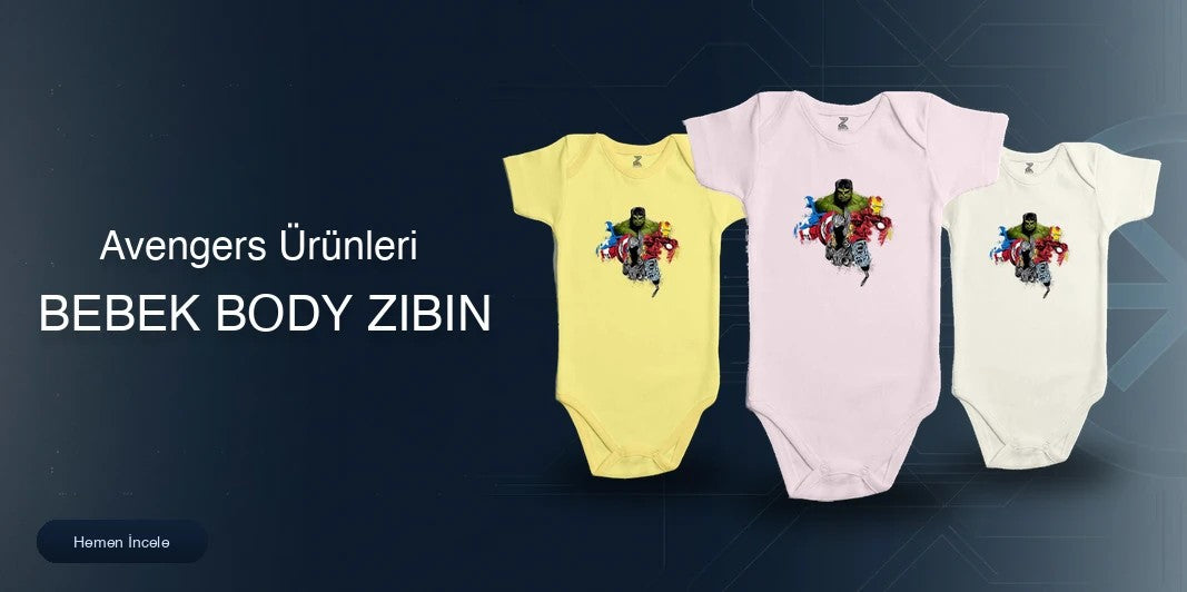 Avengers Bebek Body Zıbın kapak