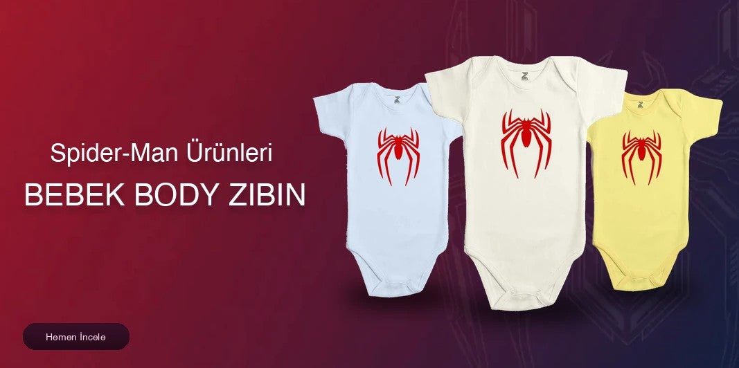 Spider-Man Bebek Body Zıbın kapak