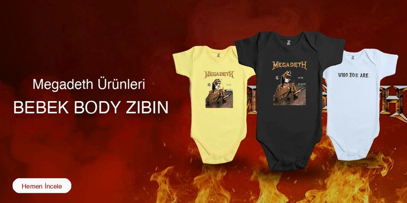 Megadeth Bebek Body Zıbın kapak
