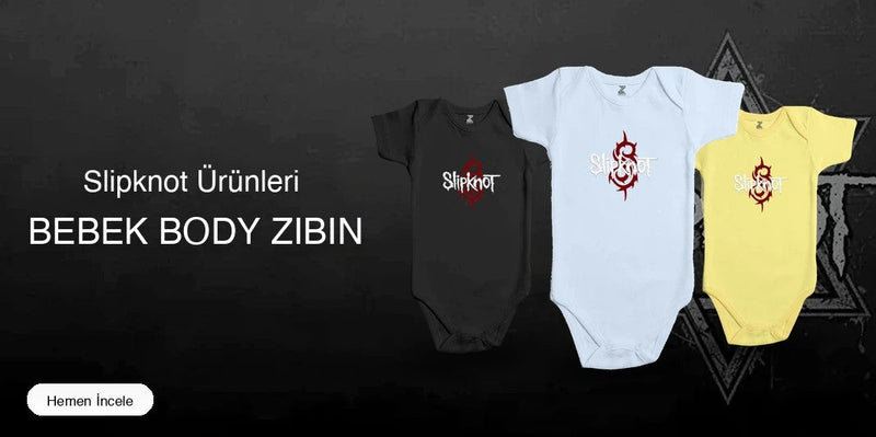 Slipknot Bebek Body Zıbın kapak
