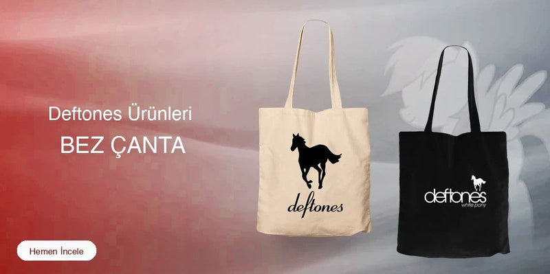 Deftones Fermuarlı Bez Çanta