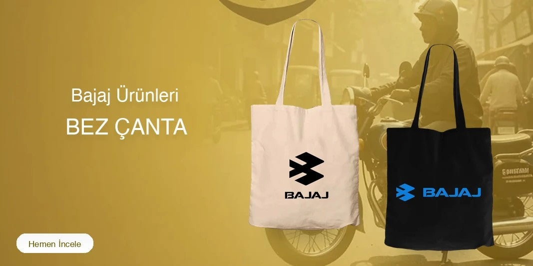 Bajaj Fermuarlı Bez Çanta kapak
