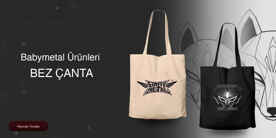 Babymetal Fermuarlı Bez Çanta kapak